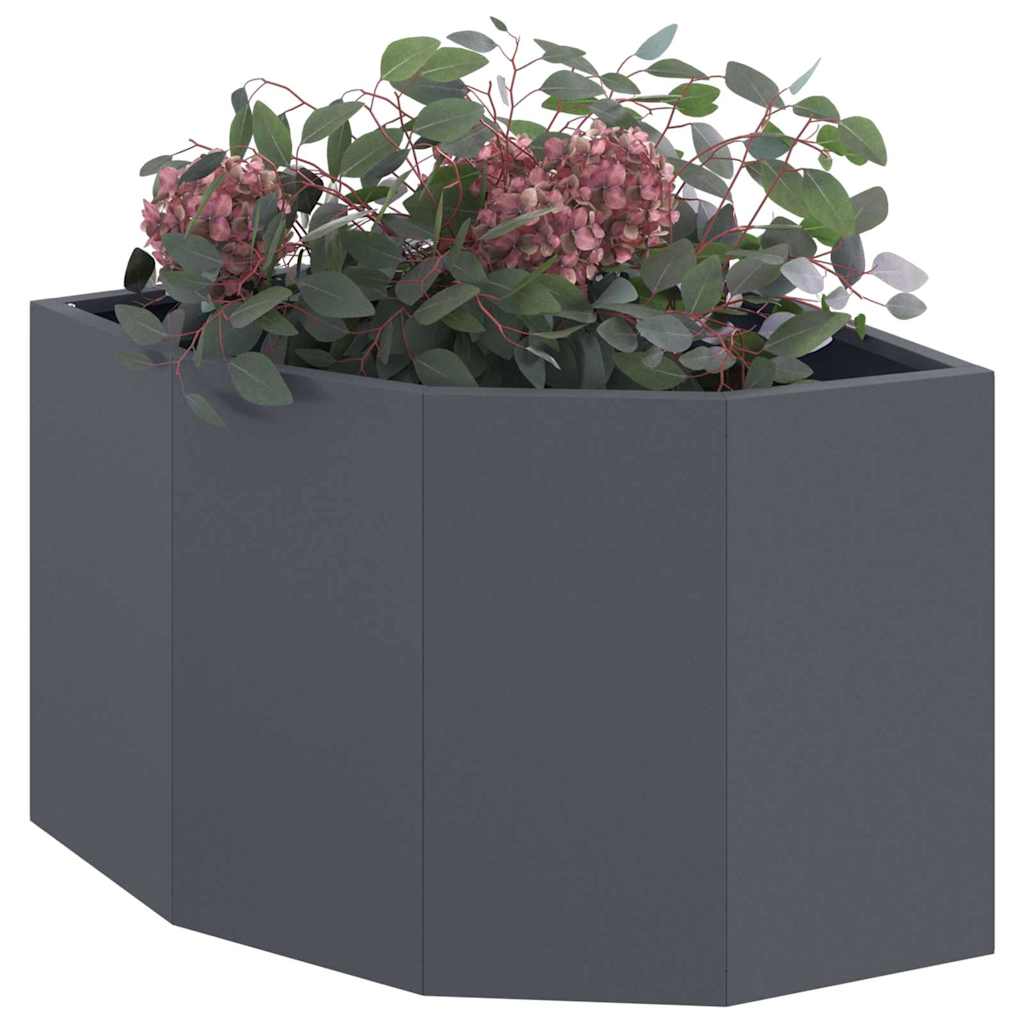 vidaXL Eckpflanzer Anthrazit 45 x 45 x 35 cm Stahl