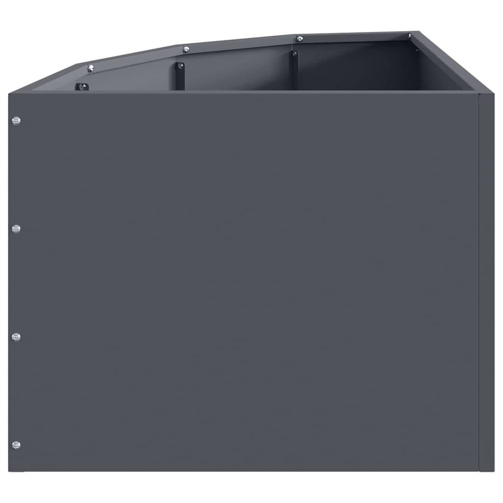 vidaXL Eckpflanzer Anthrazit 45 x 45 x 35 cm Stahl