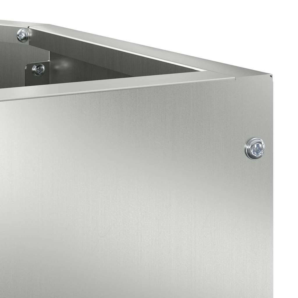 vidaXL Eckpflanzer Silber 45 x 45 x 35 cm Verzinkter Stahl