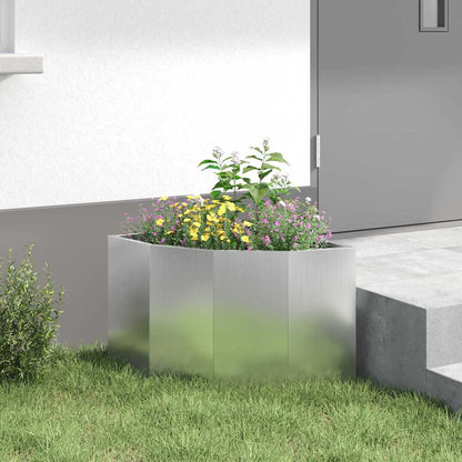 vidaXL Eckpflanzer Silber 45 x 45 x 35 cm Verzinkter Stahl