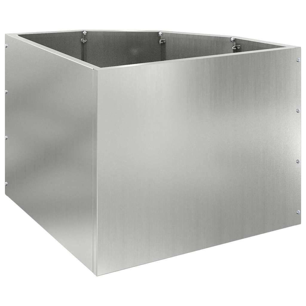 vidaXL Eckpflanzer Silber 45 x 45 x 35 cm Verzinkter Stahl