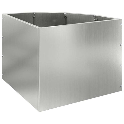 vidaXL Eckpflanzer Silber 45 x 45 x 35 cm Verzinkter Stahl