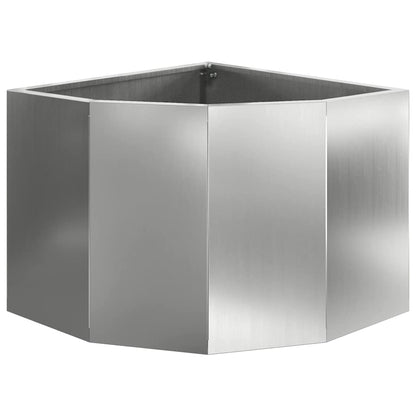 vidaXL Eckpflanzer Silber 45 x 45 x 35 cm Verzinkter Stahl