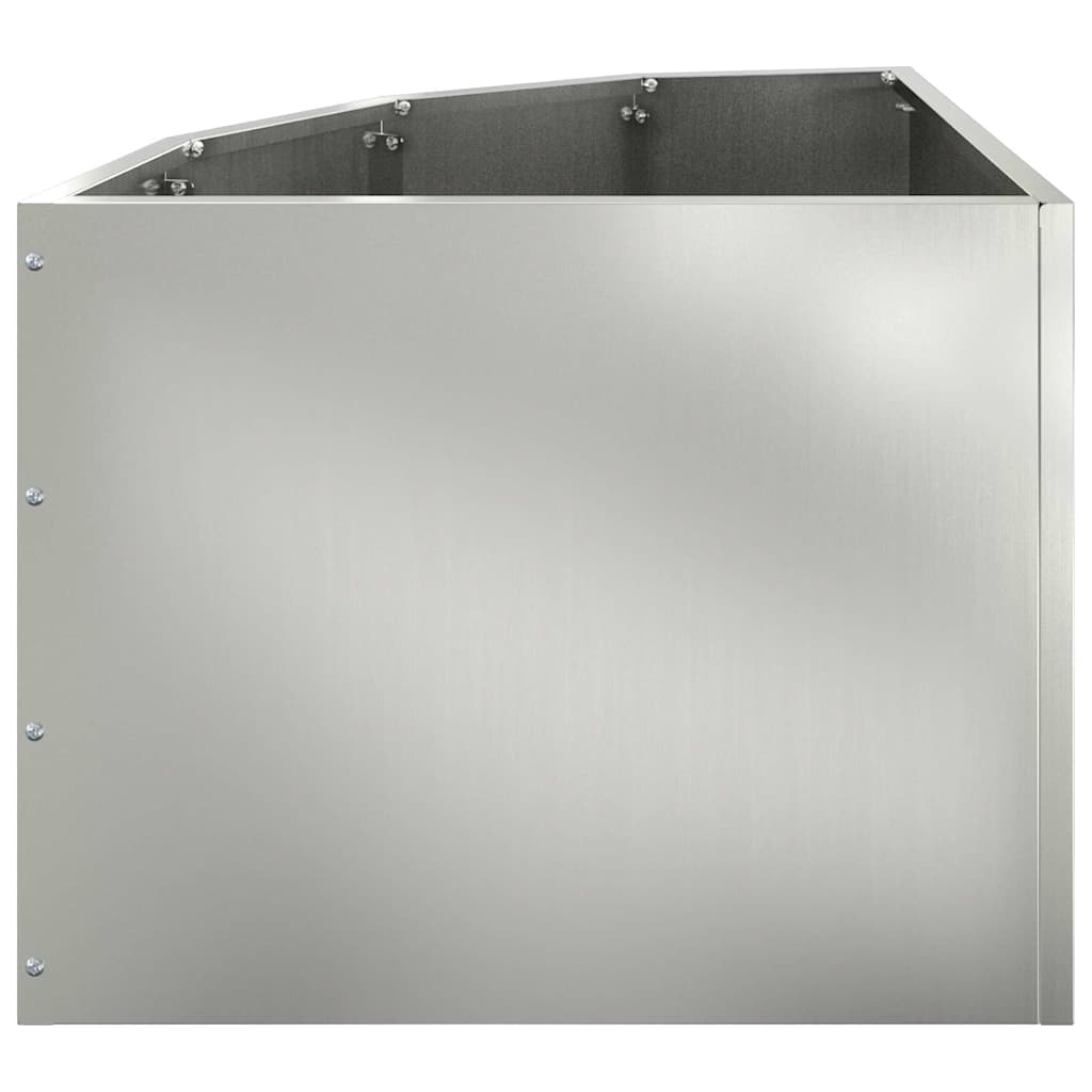 vidaXL Eckpflanzer Silber 45 x 45 x 35 cm Verzinkter Stahl