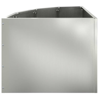 vidaXL Eckpflanzer Silber 45 x 45 x 35 cm Verzinkter Stahl