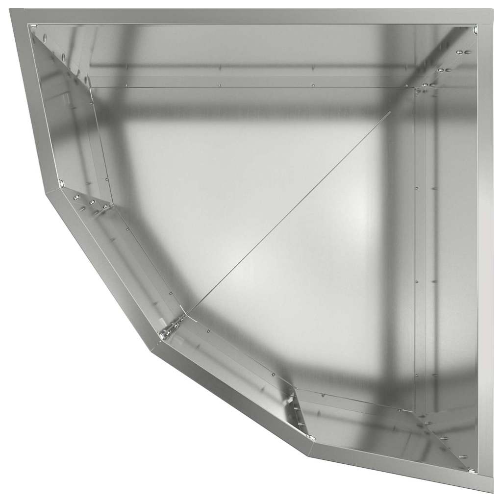 vidaXL Eckpflanzer Silber 45 x 45 x 35 cm Verzinkter Stahl
