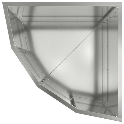 vidaXL Eckpflanzer Silber 45 x 45 x 35 cm Verzinkter Stahl