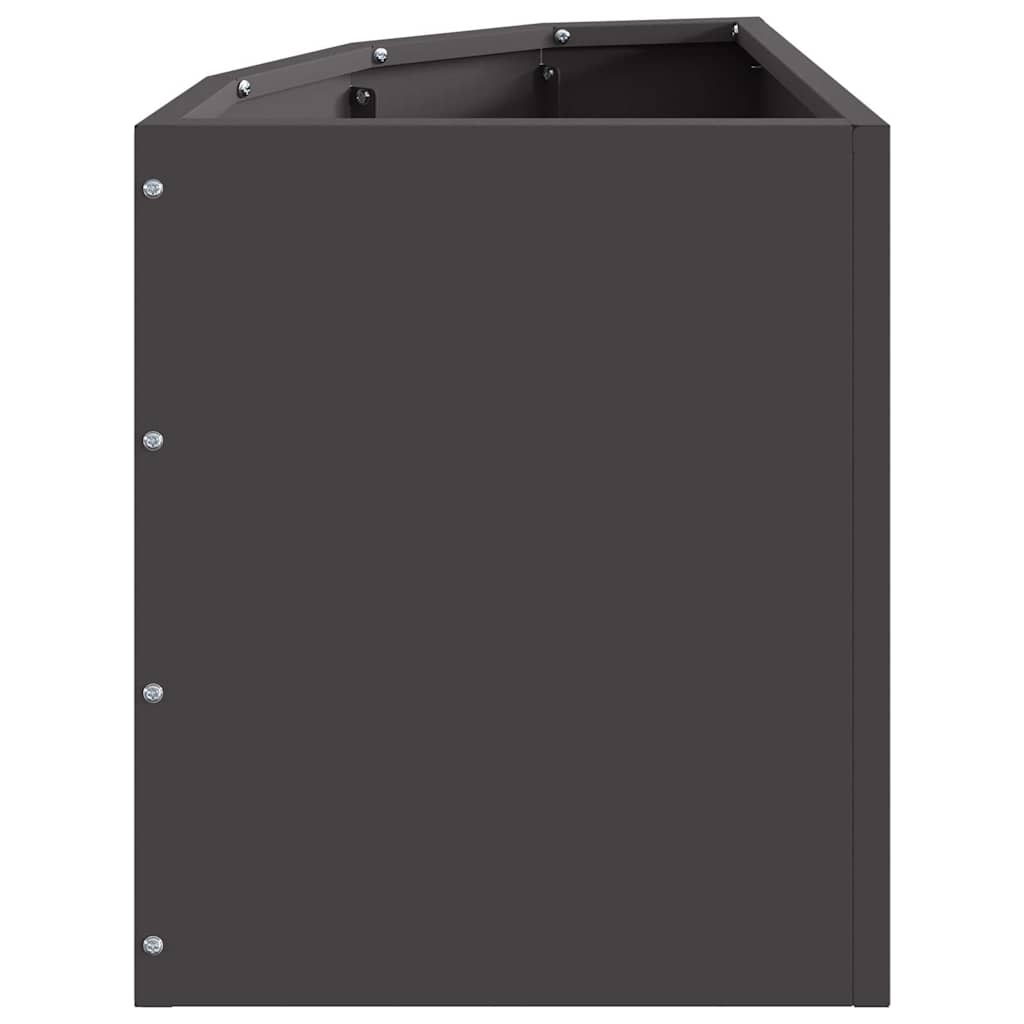 Eckpflanzer Schwarz 30 x 30 x 35 cm Stahl