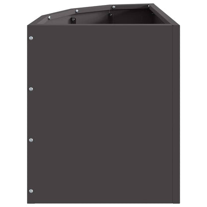 Eckpflanzer Schwarz 30 x 30 x 35 cm Stahl