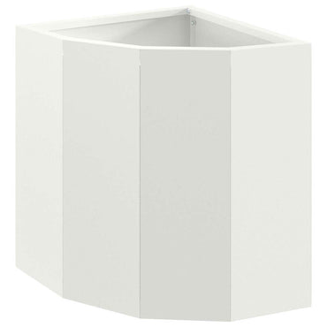 vidaXL Eckpflanzer Weiß 30 x 30 x 35 cm Stahl