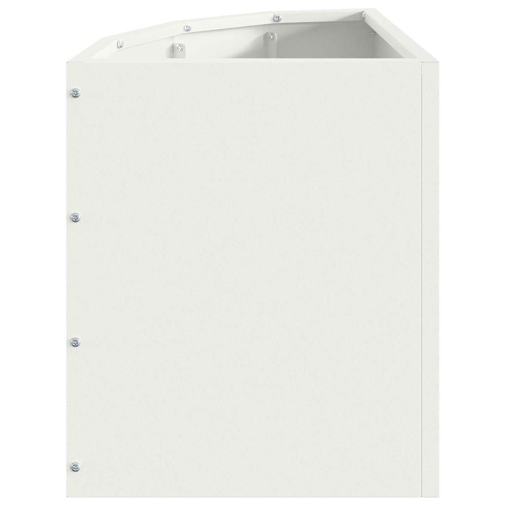 Eckpflanzer Weiß 30 x 30 x 35 cm Stahl