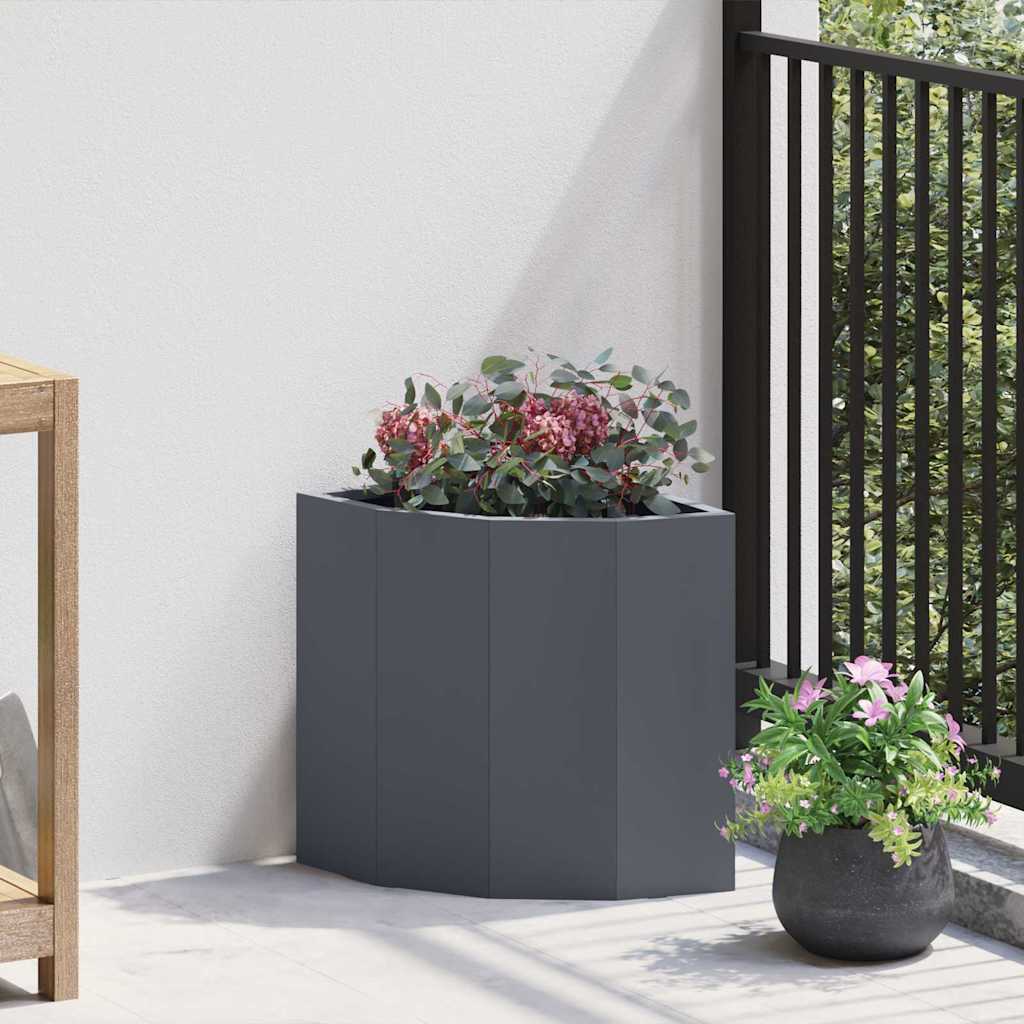 vidaXL Eckpflanzer Anthrazit 30 x 30 x 35 cm Stahl
