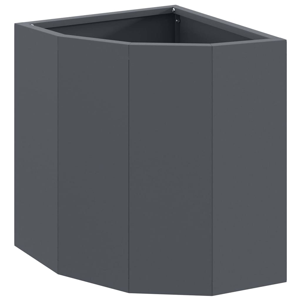 vidaXL Eckpflanzer Anthrazit 30 x 30 x 35 cm Stahl