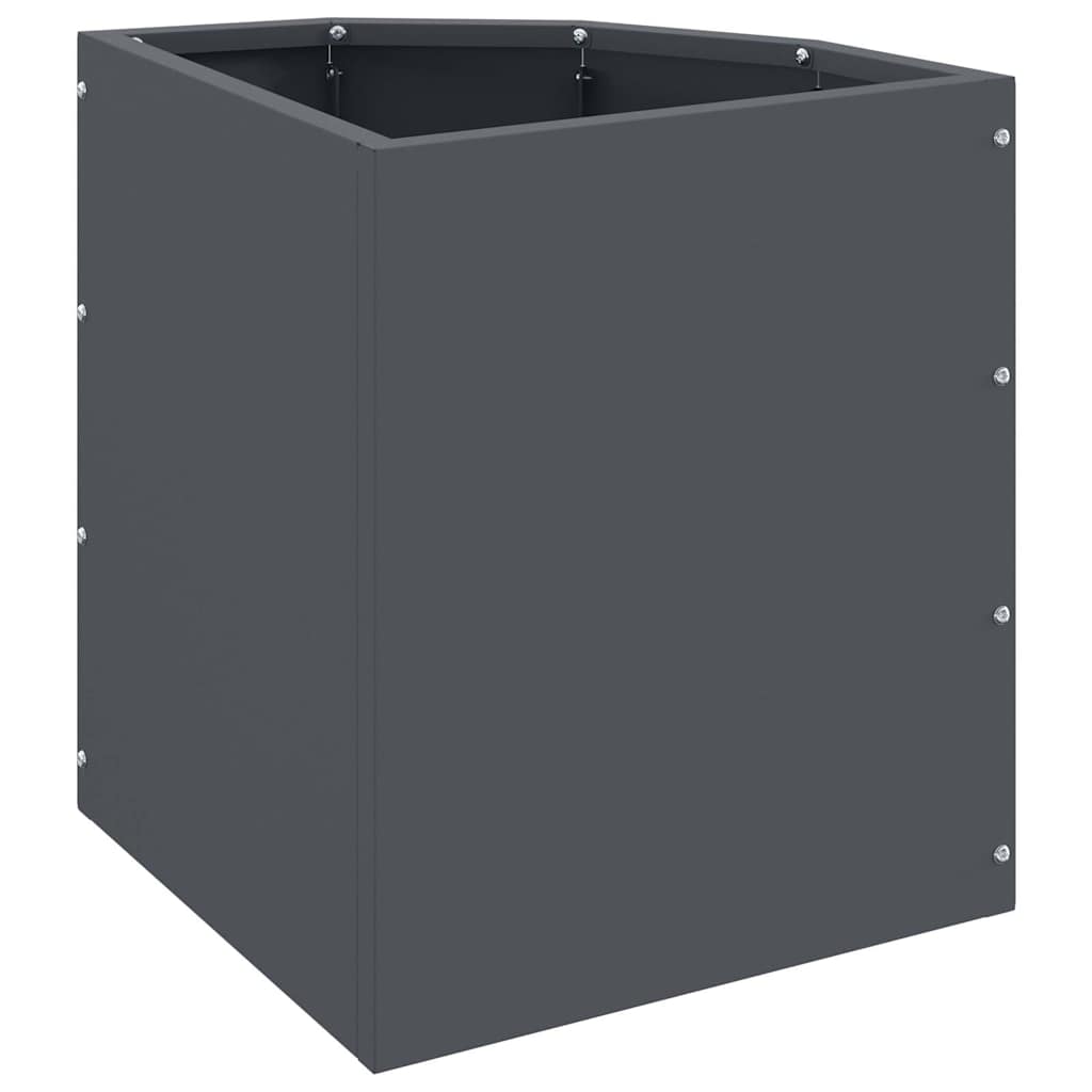 vidaXL Eckpflanzer Anthrazit 30 x 30 x 35 cm Stahl