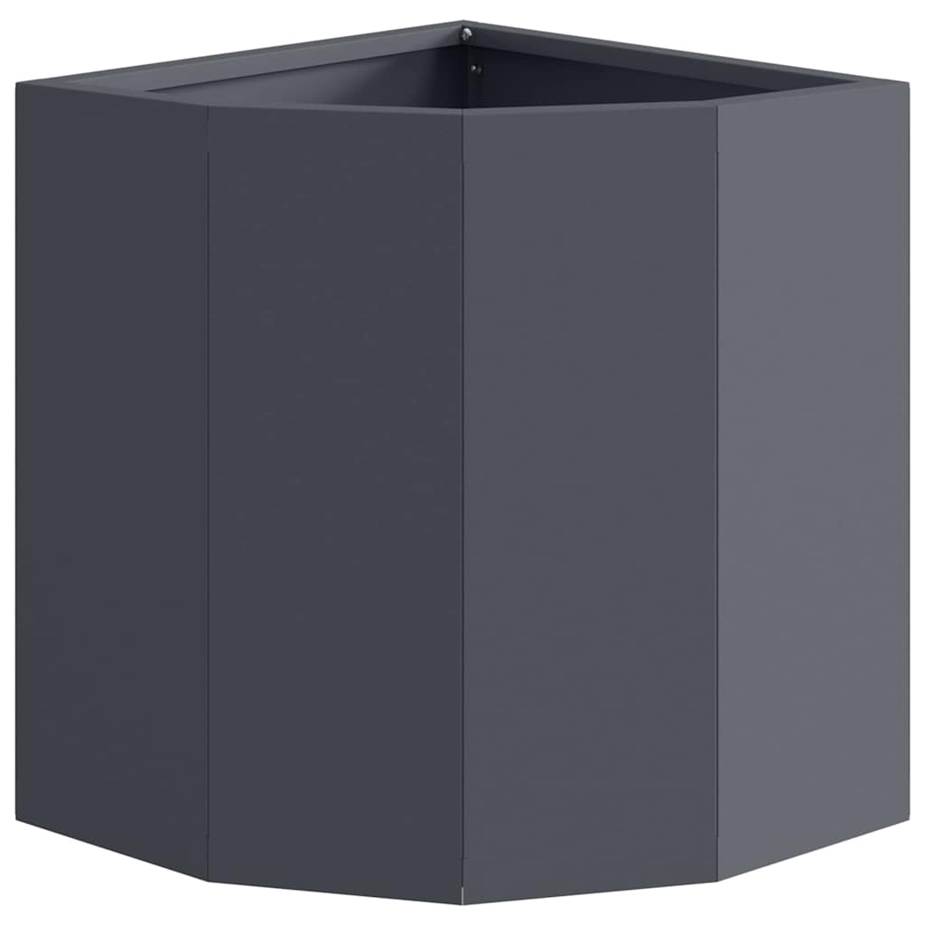 vidaXL Eckpflanzer Anthrazit 30 x 30 x 35 cm Stahl