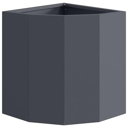 vidaXL Eckpflanzer Anthrazit 30 x 30 x 35 cm Stahl