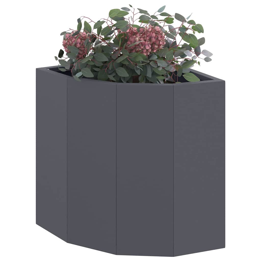 vidaXL Eckpflanzer Anthrazit 30 x 30 x 35 cm Stahl