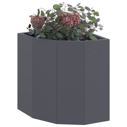 vidaXL Eckpflanzer Anthrazit 30 x 30 x 35 cm Stahl