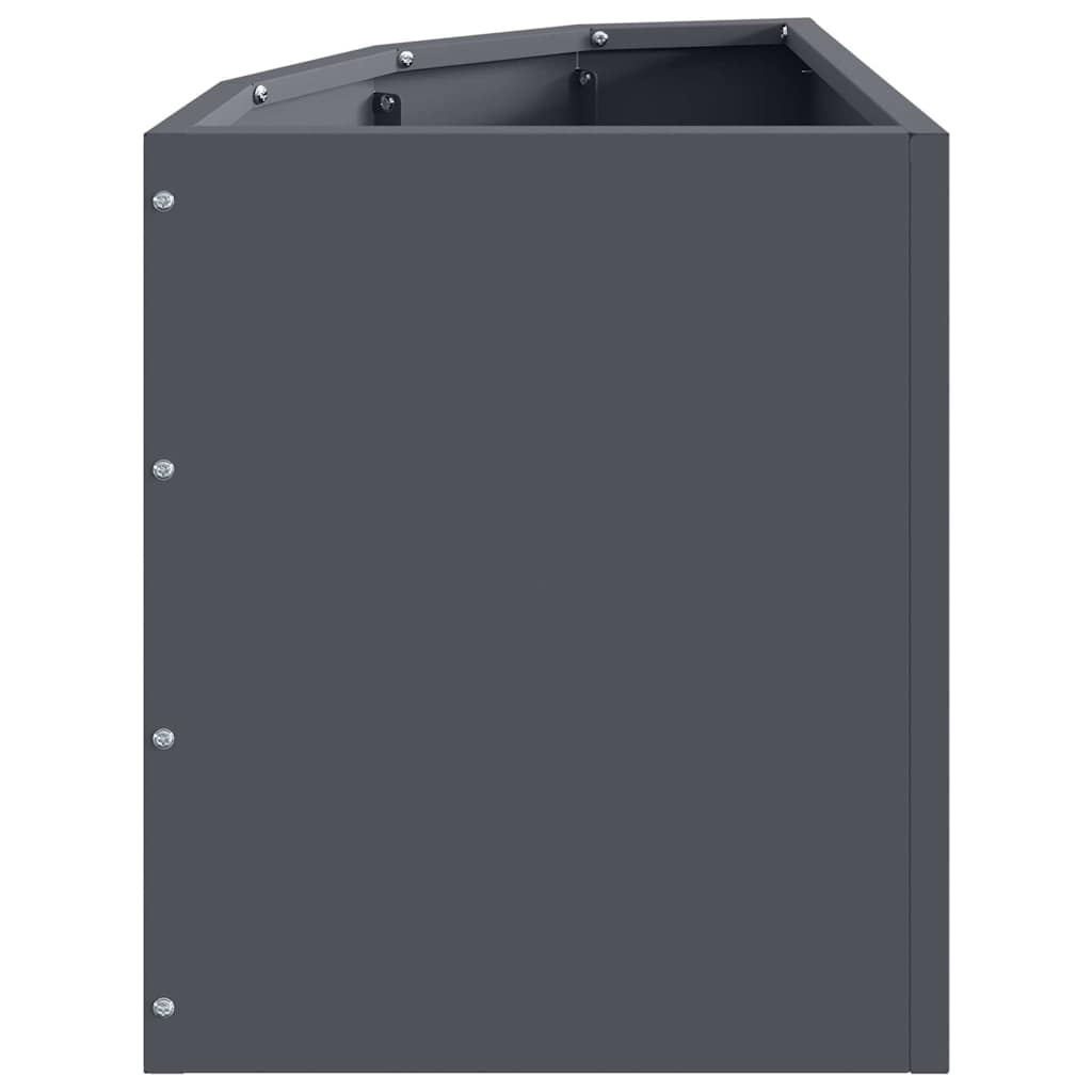 vidaXL Eckpflanzer Anthrazit 30 x 30 x 35 cm Stahl
