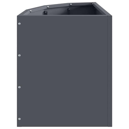 vidaXL Eckpflanzer Anthrazit 30 x 30 x 35 cm Stahl