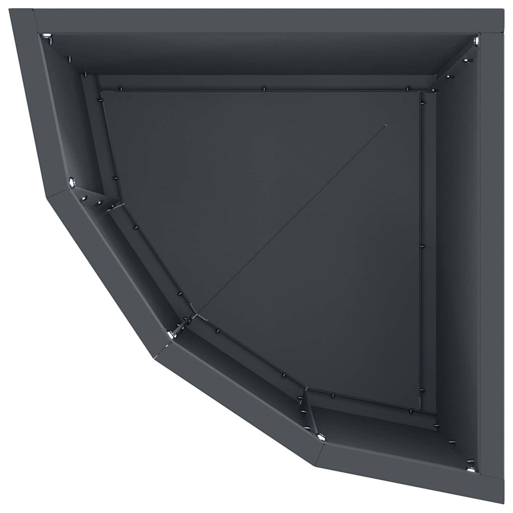 vidaXL Eckpflanzer Anthrazit 30 x 30 x 35 cm Stahl