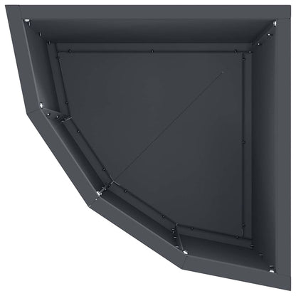 vidaXL Eckpflanzer Anthrazit 30 x 30 x 35 cm Stahl