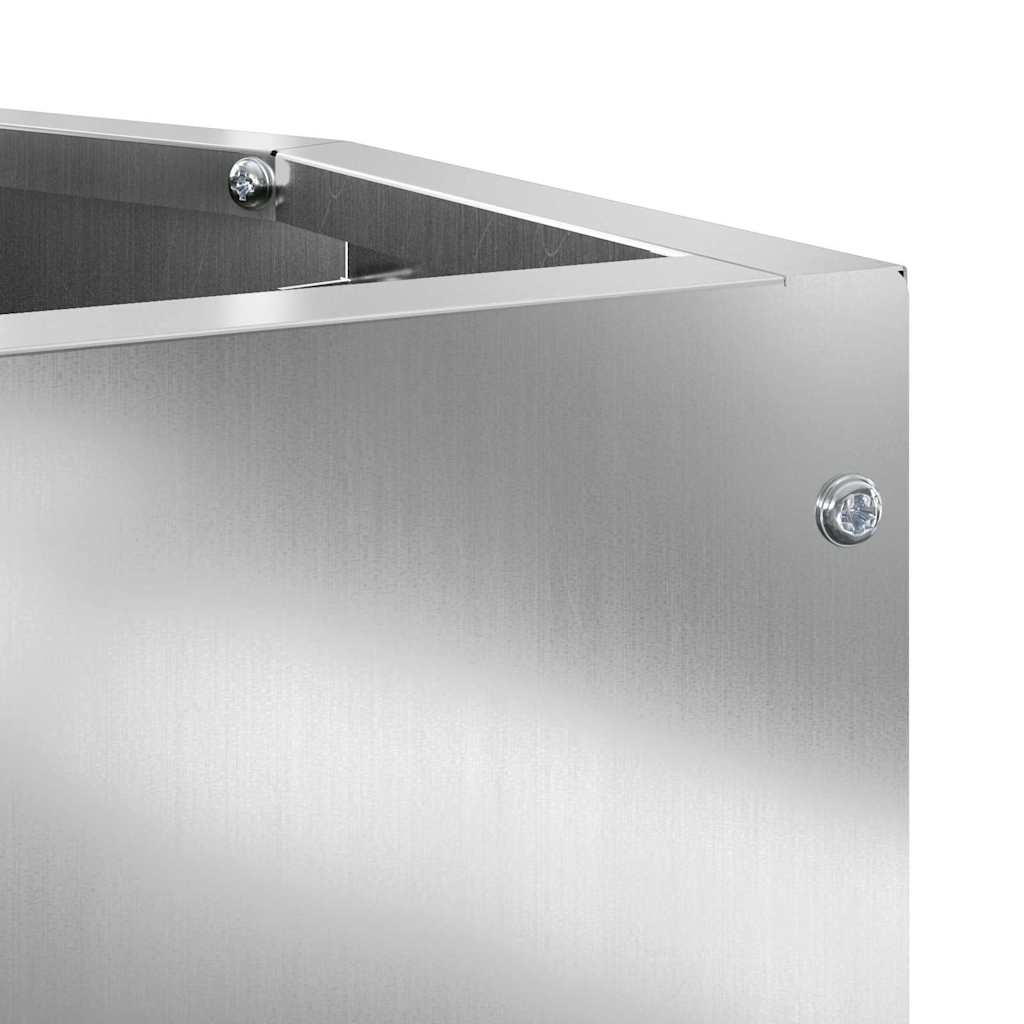 vidaXL Eckpflanzer Silber 30 x 30 x 35 cm Verzinkter Stahl