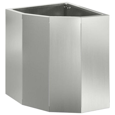 vidaXL Eckpflanzer Silber 30 x 30 x 35 cm Verzinkter Stahl