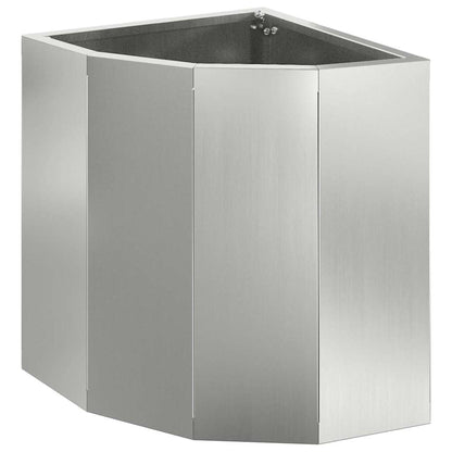 vidaXL Eckpflanzer Silber 30 x 30 x 35 cm Verzinkter Stahl
