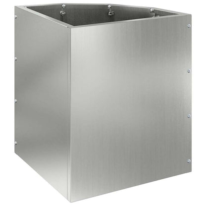 vidaXL Eckpflanzer Silber 30 x 30 x 35 cm Verzinkter Stahl