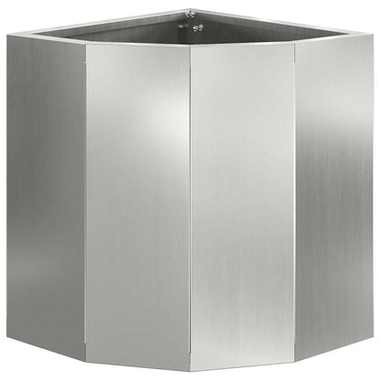vidaXL Eckpflanzer Silber 30 x 30 x 35 cm Verzinkter Stahl