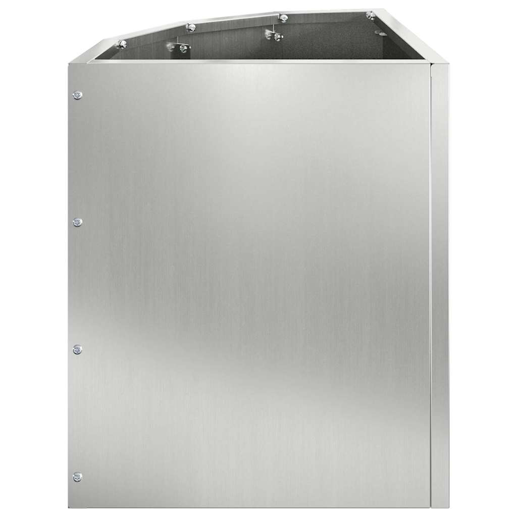 vidaXL Eckpflanzer Silber 30 x 30 x 35 cm Verzinkter Stahl