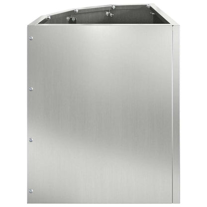 vidaXL Eckpflanzer Silber 30 x 30 x 35 cm Verzinkter Stahl