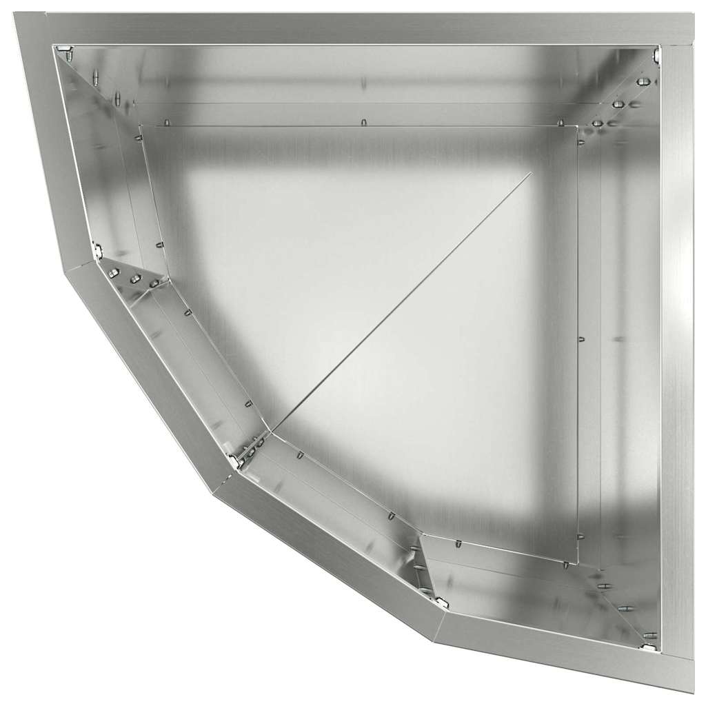 vidaXL Eckpflanzer Silber 30 x 30 x 35 cm Verzinkter Stahl