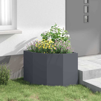 vidaXL Eckpflanzer Anthrazit 60 x 60 x 50 cm Stahl