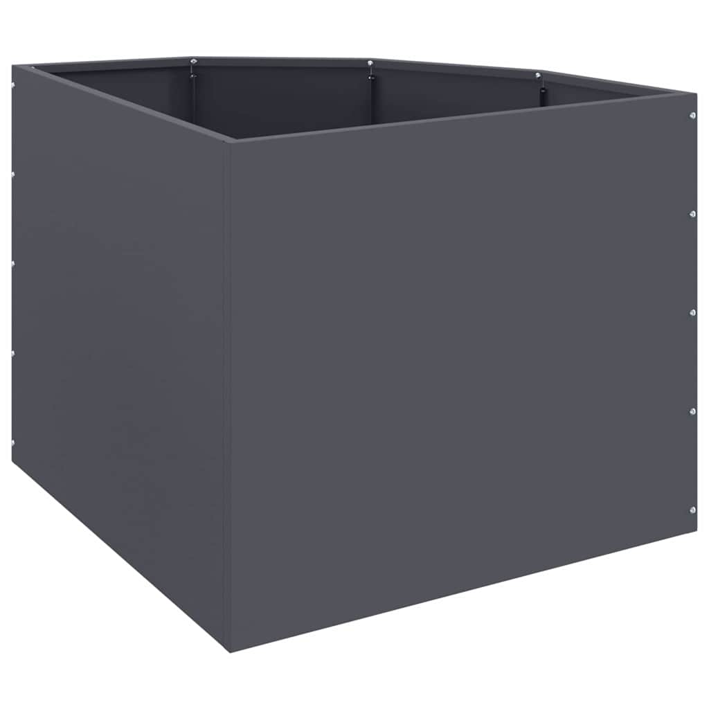 vidaXL Eckpflanzer Anthrazit 60 x 60 x 50 cm Stahl