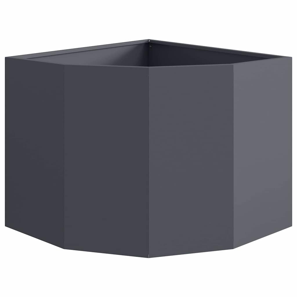 vidaXL Eckpflanzer Anthrazit 60 x 60 x 50 cm Stahl