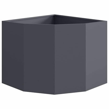 vidaXL Eckpflanzer Anthrazit 60 x 60 x 50 cm Stahl