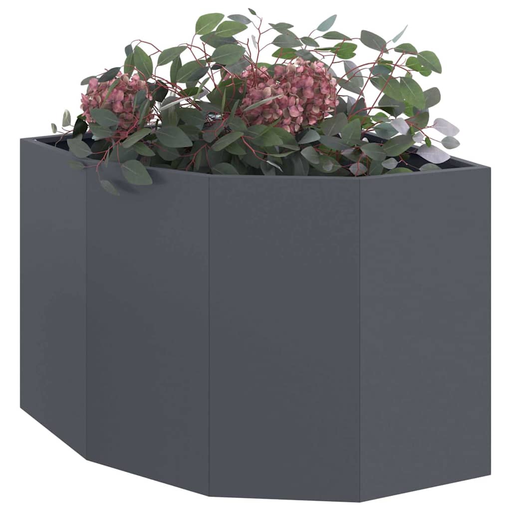 vidaXL Eckpflanzer Anthrazit 60 x 60 x 50 cm Stahl