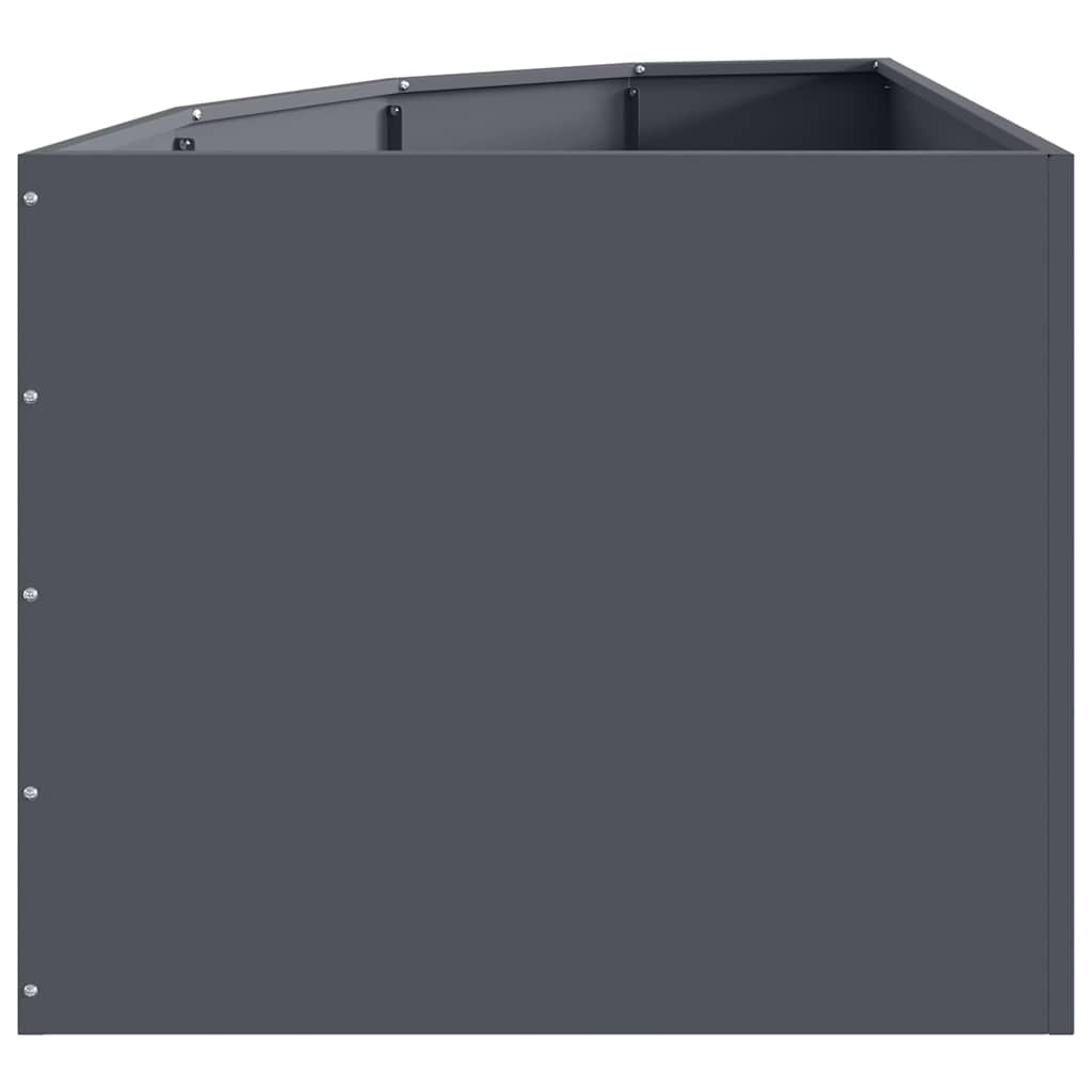 vidaXL Eckpflanzer Anthrazit 60 x 60 x 50 cm Stahl
