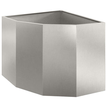 vidaXL Eckpflanzer Silber 60 x 60 x 50 cm Edelstahl