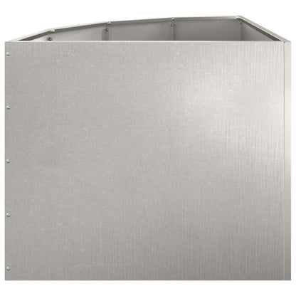 Eckpflanzer Silber 60 x 60 x 50 cm Edelstahl