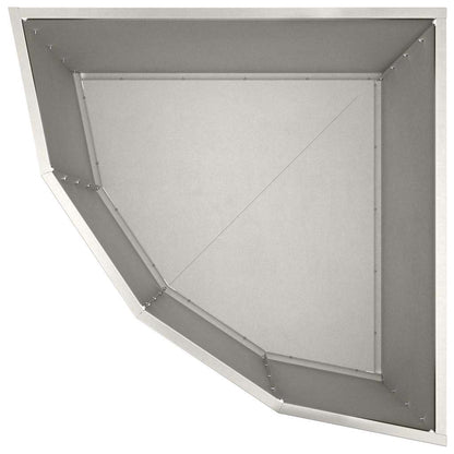 Eckpflanzer Silber 60 x 60 x 50 cm Edelstahl
