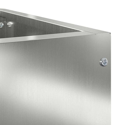vidaXL Eckpflanzer Silber 60 x 60 x 50 cm Verzinkter Stahl