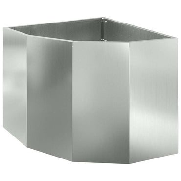 vidaXL Eckpflanzer Silber 60 x 60 x 50 cm Verzinkter Stahl