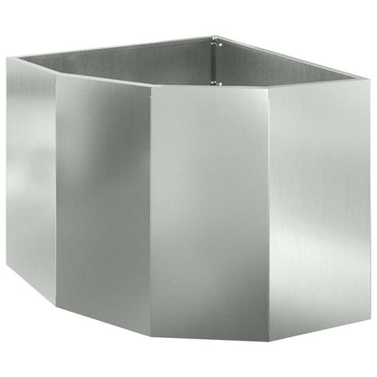 vidaXL Eckpflanzer Silber 60 x 60 x 50 cm Verzinkter Stahl
