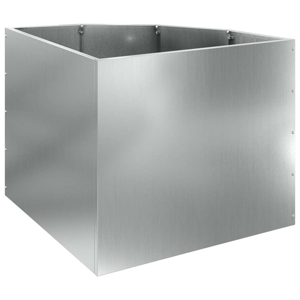 vidaXL Eckpflanzer Silber 60 x 60 x 50 cm Verzinkter Stahl
