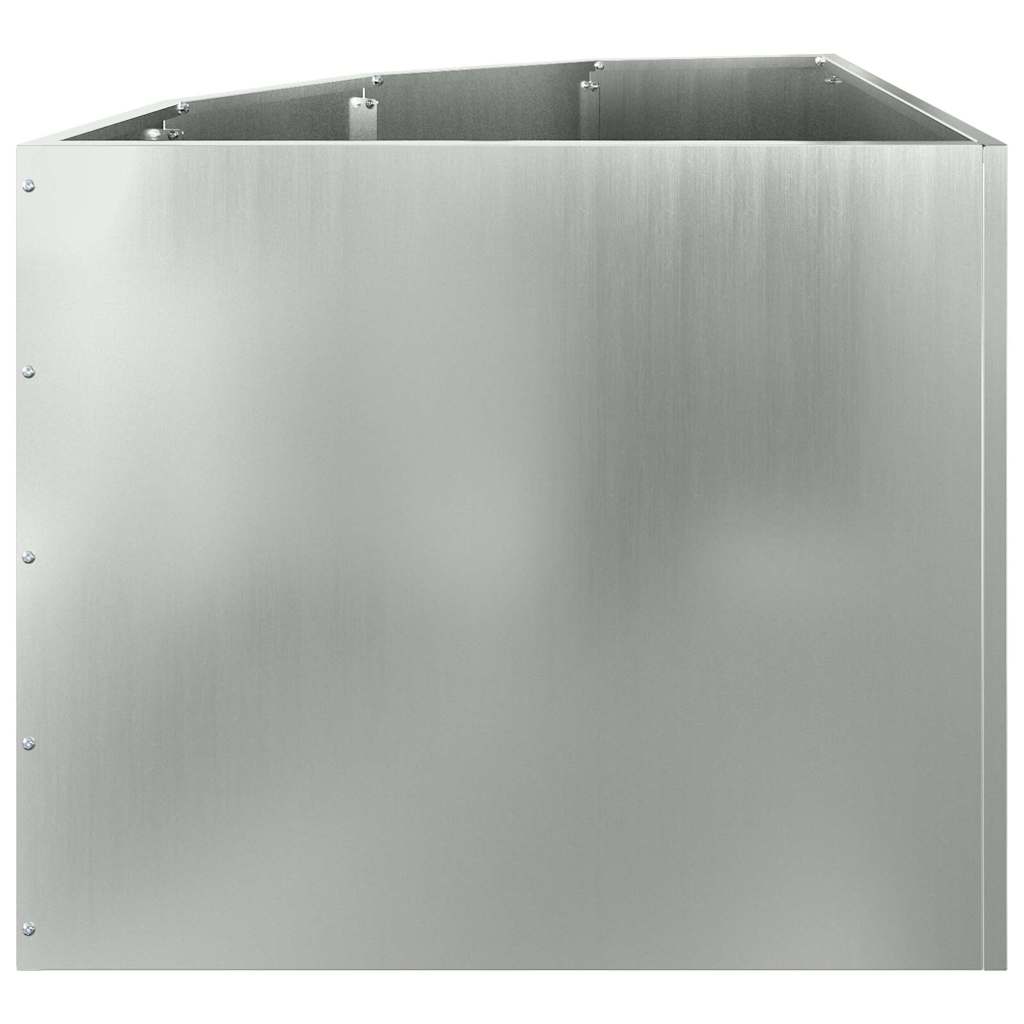 vidaXL Eckpflanzer Silber 60 x 60 x 50 cm Verzinkter Stahl