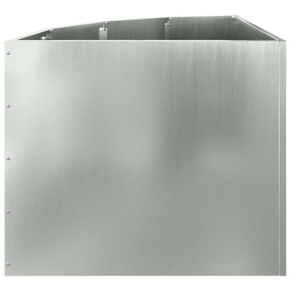 vidaXL Eckpflanzer Silber 60 x 60 x 50 cm Verzinkter Stahl