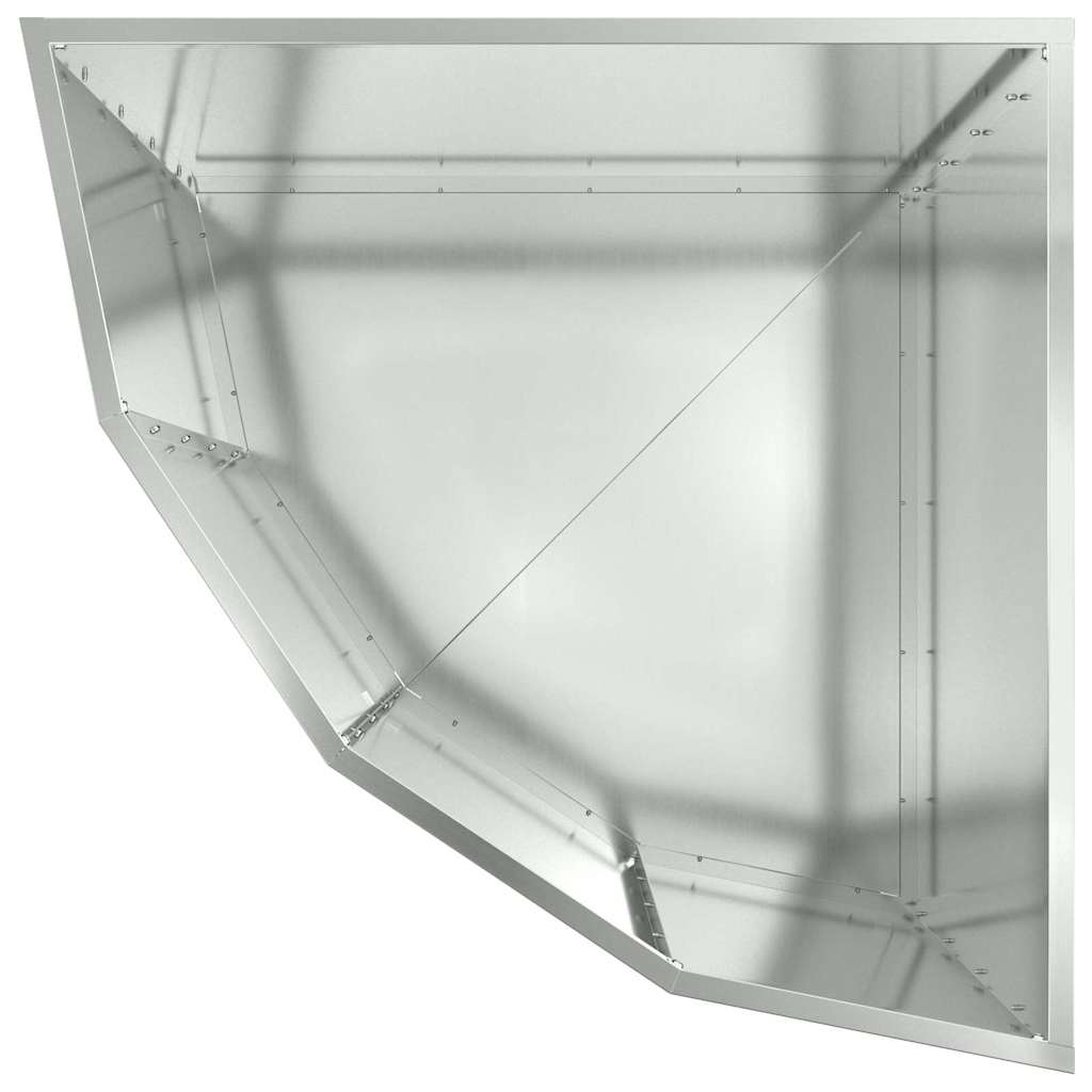 vidaXL Eckpflanzer Silber 60 x 60 x 50 cm Verzinkter Stahl